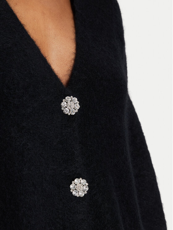 Kontatto Kontatto Strickjacke 3M0231 Schwarz Regular Fit