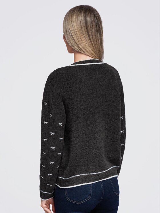 Ombre Ombre Sweter OW-SW-E0032 Brązowy Regular Fit