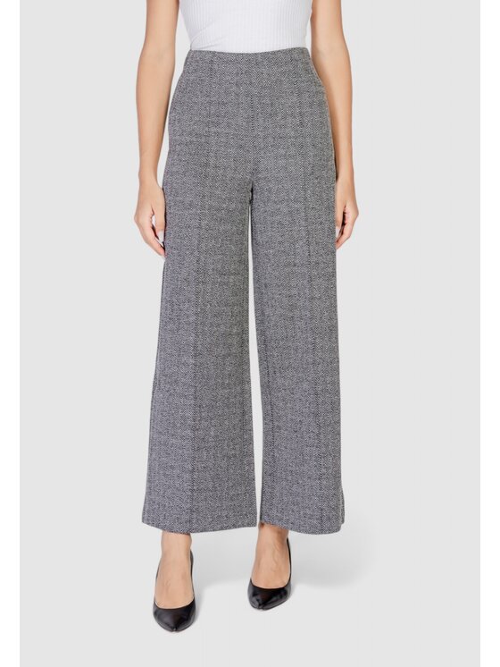 ICHI ICHI Pantaloni da donna IHKATE JACQUARD Nero Regular Fit