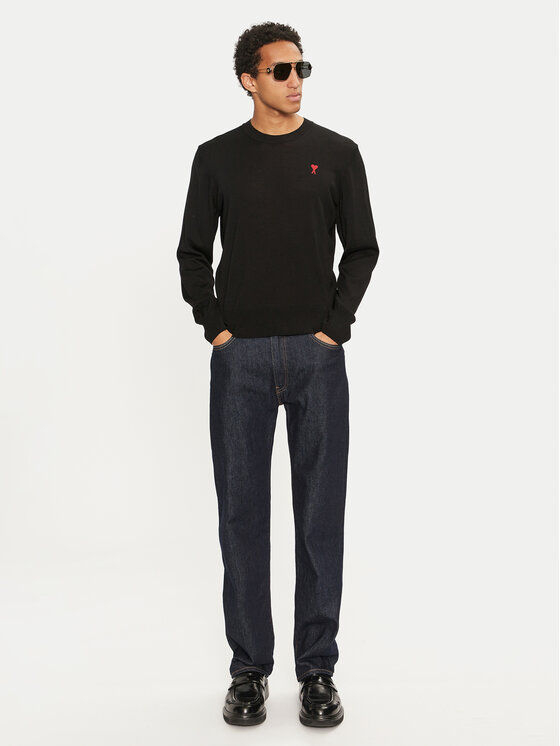 AMI Paris AMI Paris Sweter BFHKS111.KN0025 Czarny Regular Fit