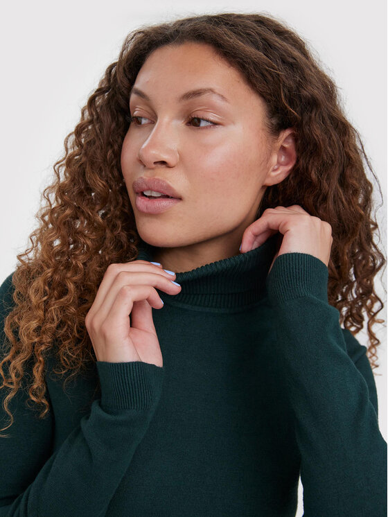 Vero Moda Vero Moda Krekls ar augstu apkakli Glory 10231630 Zaļš Slim Fit