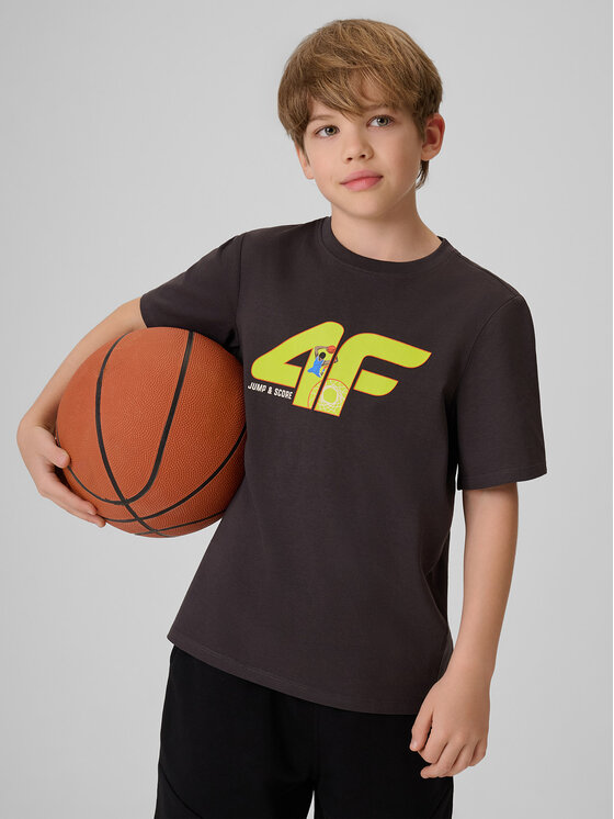 4F 4F T-Shirt WAVE RIDERS CLUB Szary ciemny Regular Fit