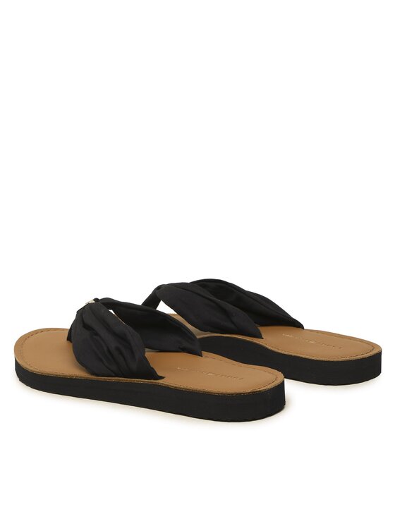 Tommy Hilfiger Tommy Hilfiger Šlepetės per pirštą Th Elevated Beach Sandal FW0FW06985 Tamsiai mėlyna