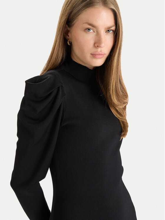 TWINSET TWINSET Kötött ruha 252AT3010 Fekete Slim Fit