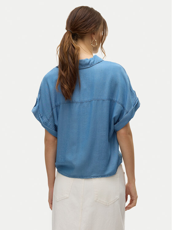 Vero Moda Vero Moda Marškiniai Fleur 10326059 Mėlyna Regular Fit
