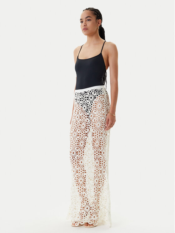 NORMA KAMALI NORMA KAMALI Maxi sukňa ST125SCRP02840 Béžová Slim Fit