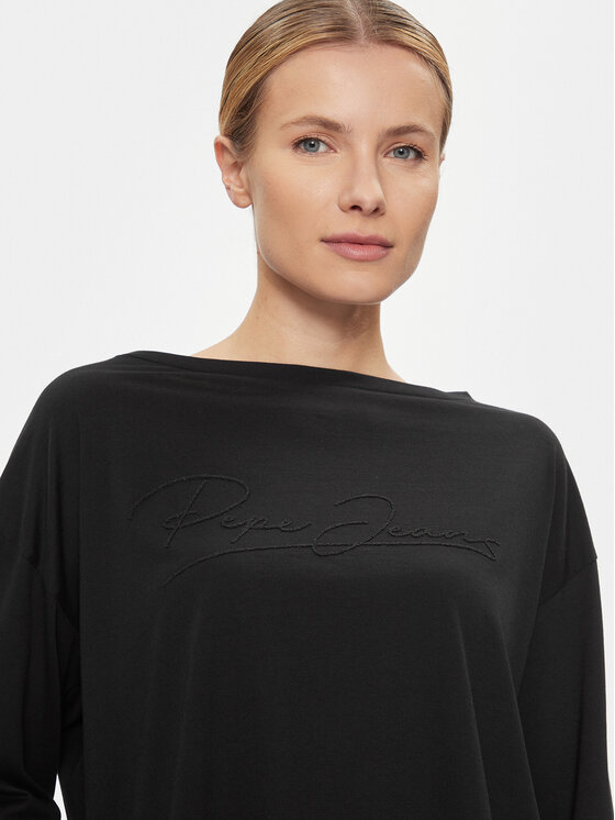 Pepe Jeans Pepe Jeans Palaidinė Hope PL505739 Juoda Relaxed Fit