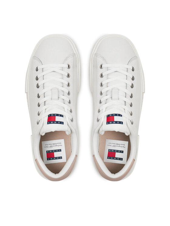 Tommy Jeans Tommy Jeans Снікерcи Tjw Foxing Flatform Sneaker EN0EN02567 Écru