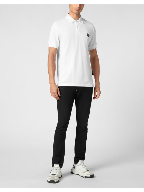 PHILIPP PLEIN PHILIPP PLEIN Polo 21069 Bianco Slim Fit