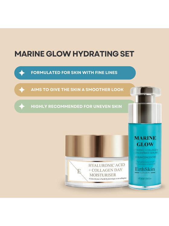 Erthskin London Erthskin London Witamina C + Koncentrat Kolagenowy Serum +Kolagenowy Krem na Dzień Serum