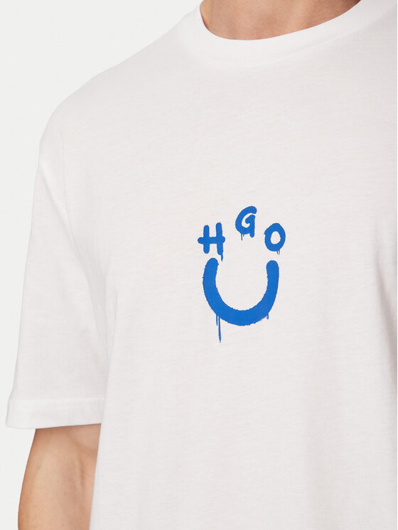 HUGO HUGO T-Shirt Norizom 50560112 Biały Regular Fit