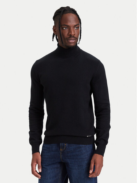 KARL LAGERFELD KARL LAGERFELD Golf 655013 564303 Czarny Regular Fit