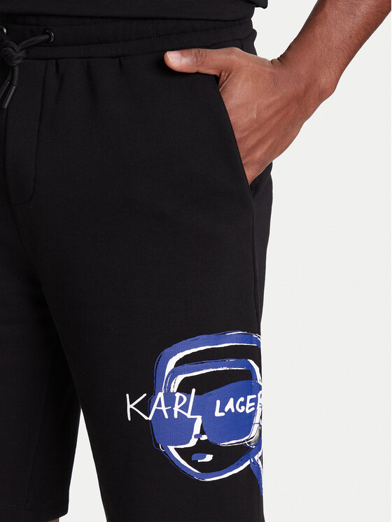 KARL LAGERFELD KARL LAGERFELD Sportovní kraťasy 705114 553904 Černá Loose Fit