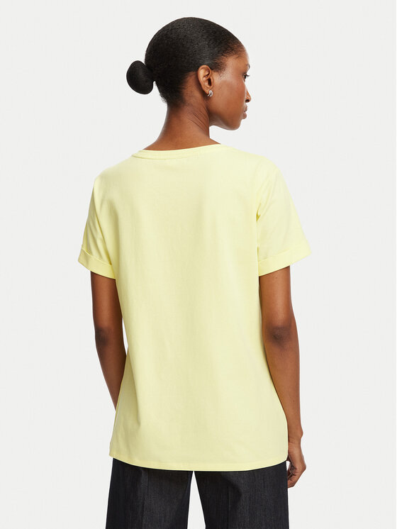 Liu Jo Sport Liu Jo Sport T-shirt TA6163 JS003 Svijetlo žuta Regular Fit