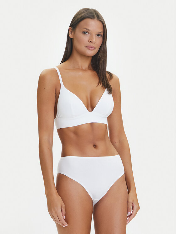 Hunkemöller Hunkemöller Mutande classiche a vita alta 302036 Bianco