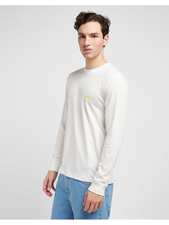 Lee Lee T-Shirt LS TEE Biały Regular Fit