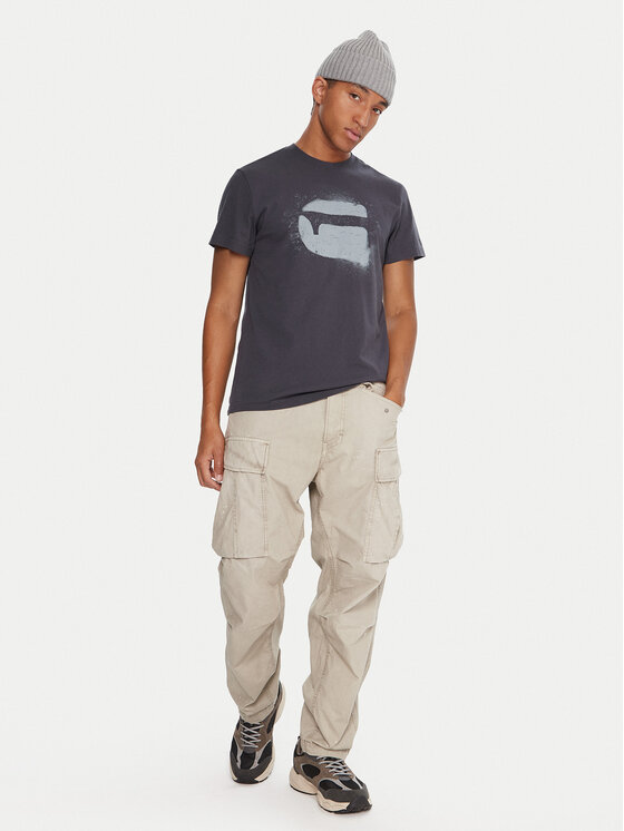 G-Star Raw G-Star Raw Marškinėliai Spray Logo D26833-D101 Tamsiai mėlyna Regular Fit