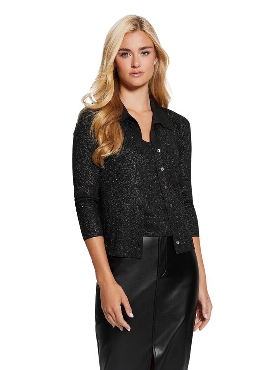 Guess Guess Ζακέτα Cardigan donna giovanna Μαύρο Regular Fit