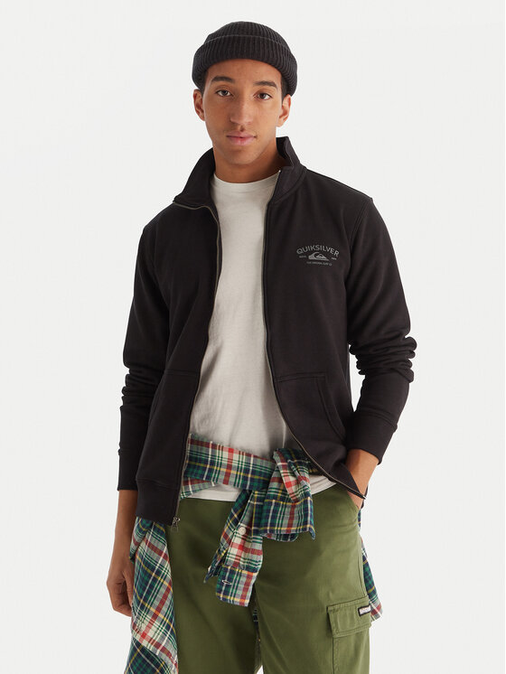 Quiksilver Quiksilver Pulóver Zip Fleece EQYFT05134 Fekete Regular Fit