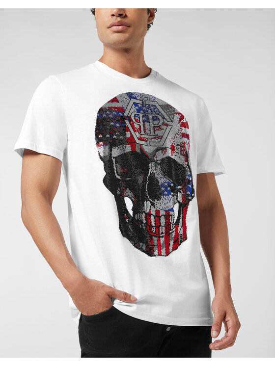 PHILIPP PLEIN PHILIPP PLEIN T-Shirt 26243 Biały Regular Fit