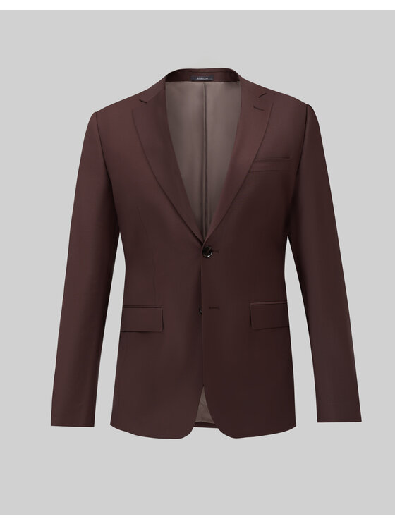 Borgio Borgio Marynarka brione_bd Bordowy Slim Fit