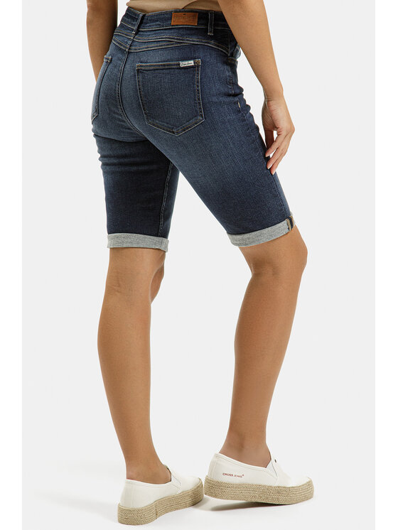 Cross Jeans Cross Jeans Szorty jeansowe A 531-018 Niebieski