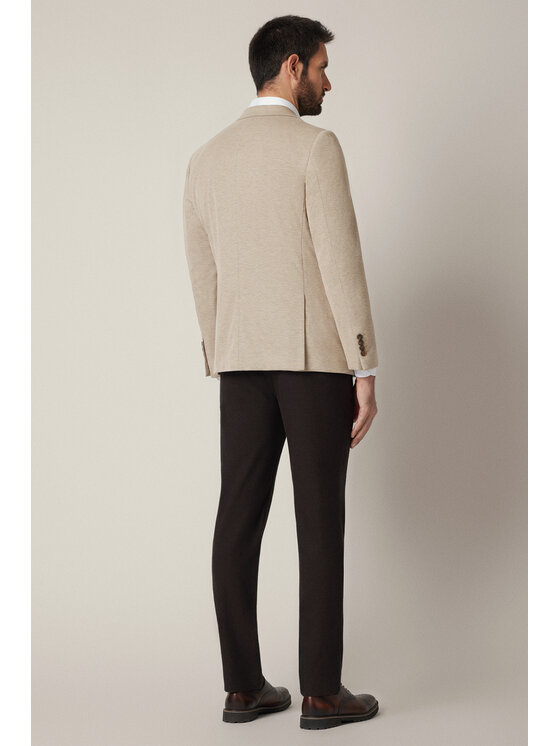 Lancerto Lancerto Marynarka Offida MA131225000006 Beżowy Slim Fit