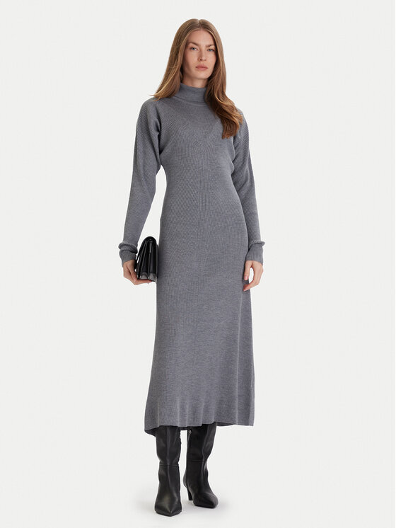BOSS BOSS Плетена рокля Forbini 50548520 Сив Regular Fit