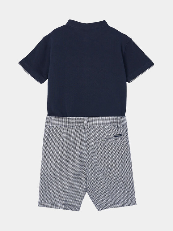 Mayoral Mayoral Set Polohemd und Shorts 3282 Dunkelblau Regular Fit