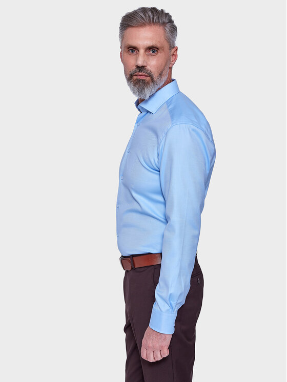 VILLARO VILLARO Koszula 251DASLIM Niebieski Slim Fit