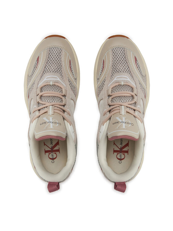 Calvin Klein Jeans Calvin Klein Jeans Снікерcи Retro Tennis Su-Mesh Wn YW0YW00891 Бежевий