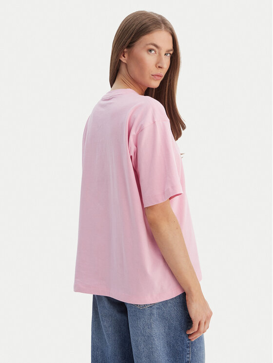 Guess Jeans Guess Jeans Póló W6RI20 K8HM0 Rózsaszín Oversize
