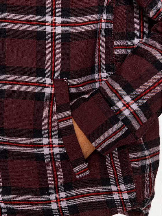 Vans Vans Srajca Kesler Ls Woven VN0008GS Bordo rdeča Loose Fit
