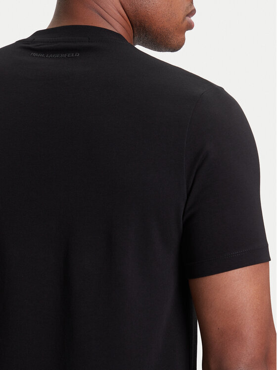 KARL LAGERFELD KARL LAGERFELD Tricou 755046 553235 Negru Regular Fit