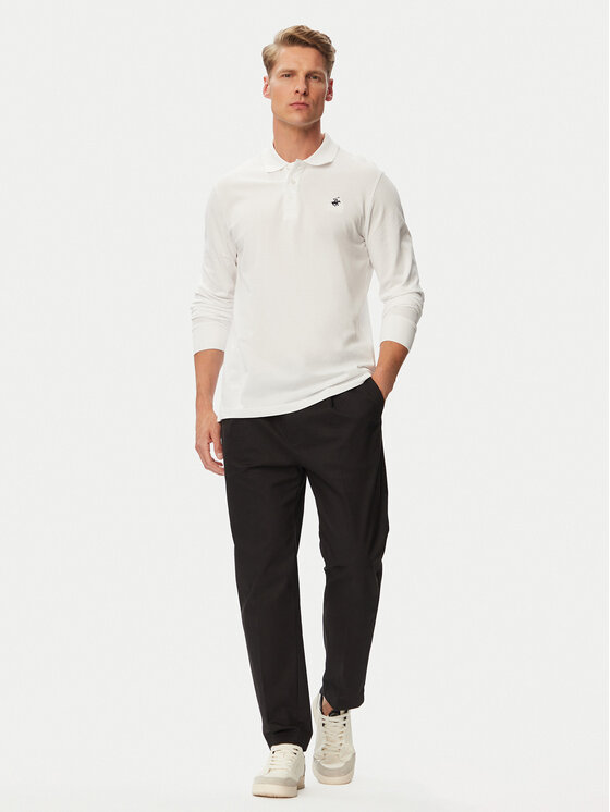 Beverly Hills Polo Club Beverly Hills Polo Club Polokošile P-SS26M-P424125 Bílá Regular Fit