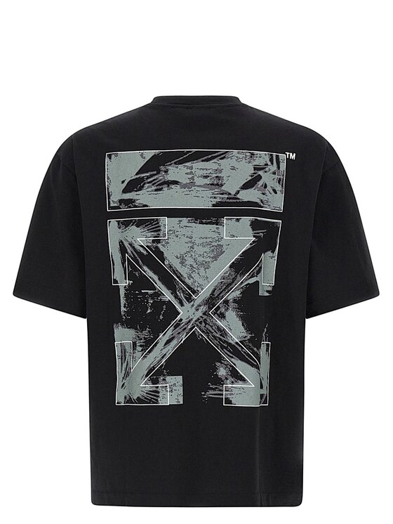 Off-White Off-White T-Shirt OMAA120S26JER00J Czarny Regular Fit