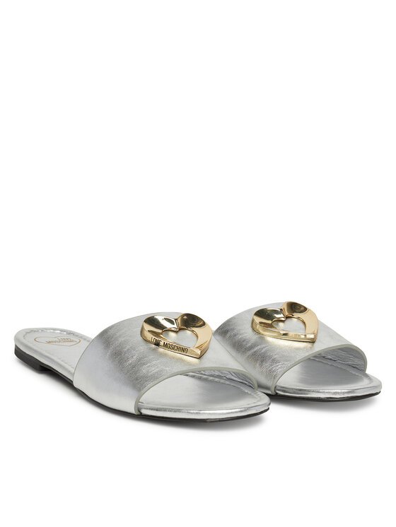 LOVE MOSCHINO LOVE MOSCHINO Klapki JA28161G0MIF090B Srebrny