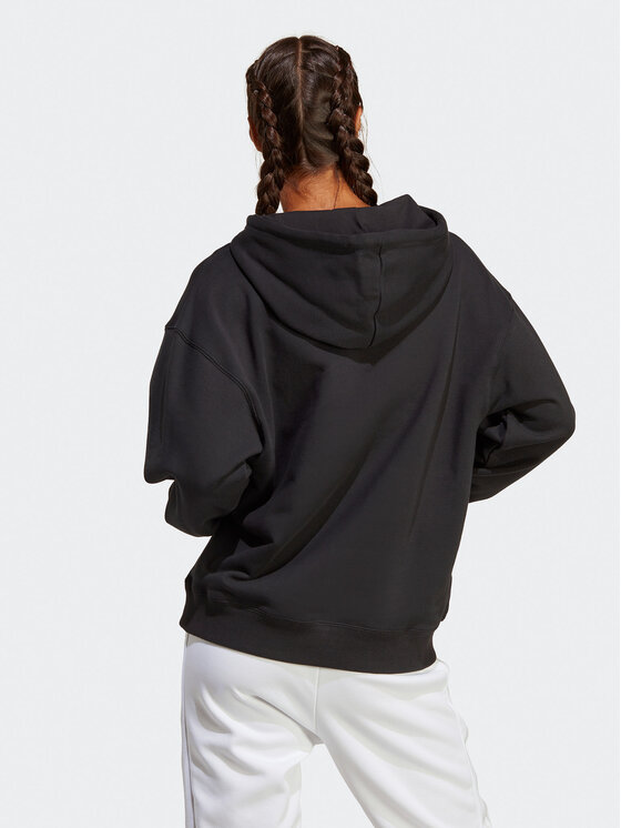 adidas adidas Pulóver Essentials Big Logo Oversized French Terry Hoodie HR4934 Fekete Loose Fit
