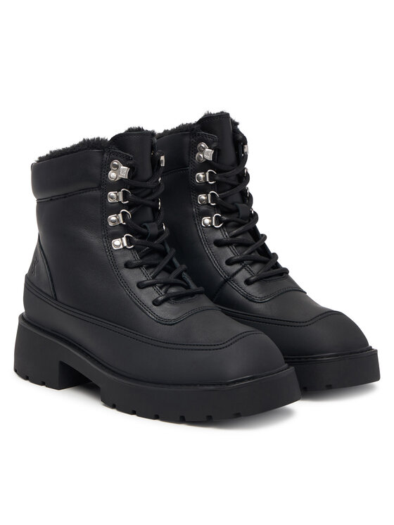 Calvin Klein Calvin Klein Trzewiki Chunky Hiking Lup Boot Lth Wl Em HW0HW03204 Czarny