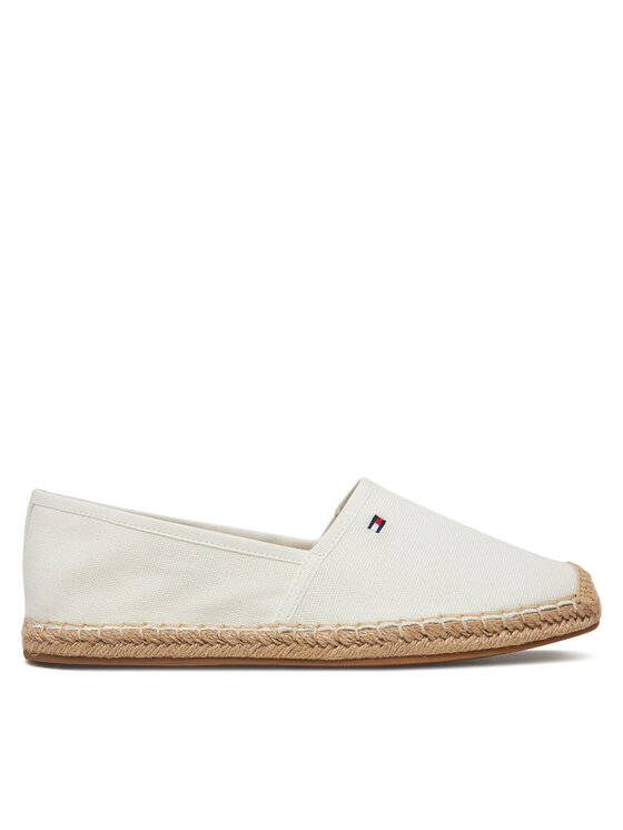 Espadrile Tommy Hilfiger Flag Canvas Espadrille FW0FW08541 Écru