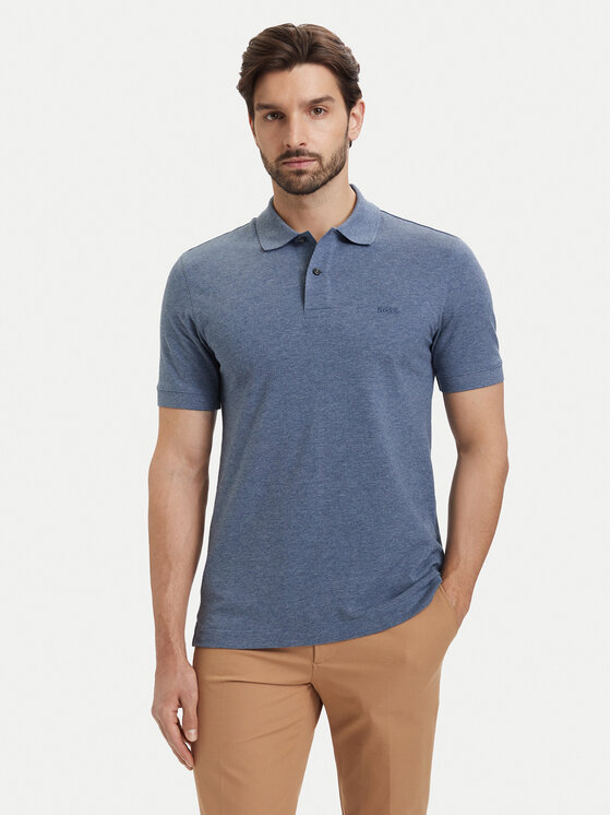 BOSS Tricou polo Pallas 50553564 Albastru Regular Fit