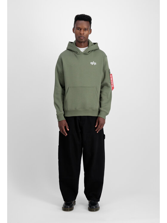 Alpha Industries Alpha Industries Bluza Signature Backprint Hoodie Zielony Regular Fit
