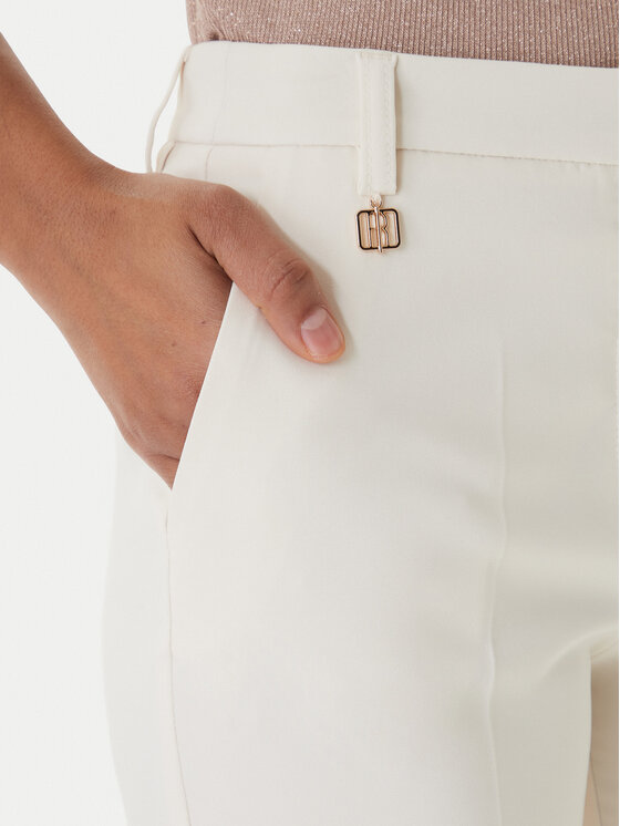 Fracomina Fracomina Hlače iz tkanine FR26SV4002W42901 Rjava Slim Fit