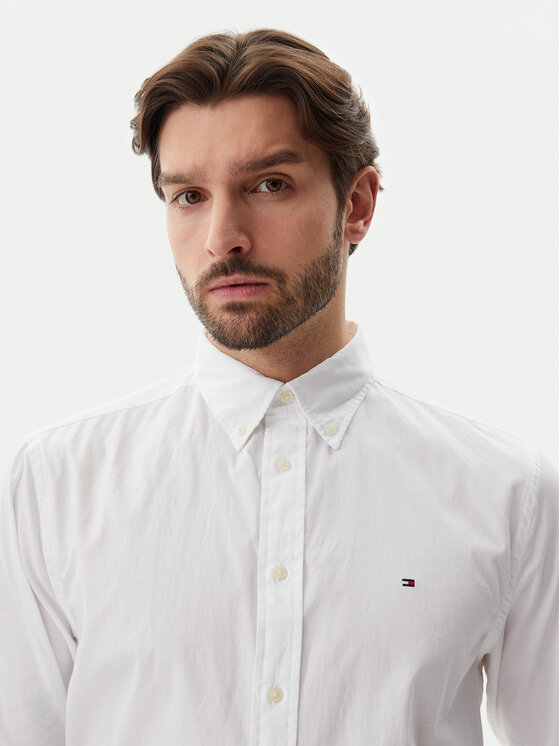 Tommy Hilfiger Tommy Hilfiger Cămașă Core Flex MW0MW39988 Alb Regular Fit