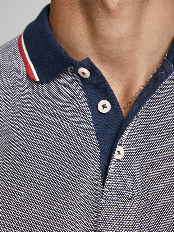 Jack & Jones Jack & Jones Тениска с яка и копчета 12174038 Сив Regular Fit