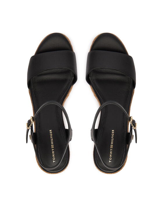 Tommy Hilfiger Tommy Hilfiger Espadrillas Mid Wedge Espad Leather FW0FW09340 Nero
