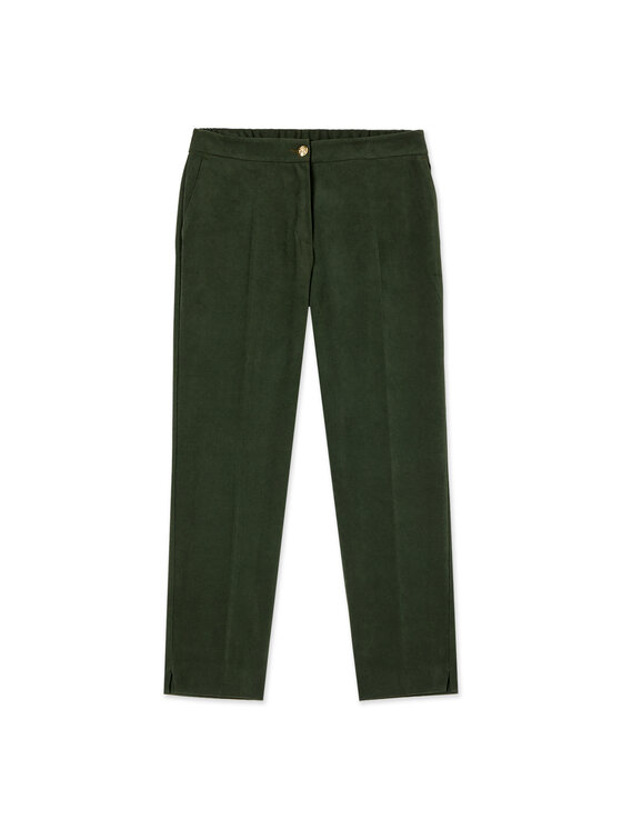 Oltre Oltre Spodnie materiałowe P062R009574N035 Zielony Regular Fit