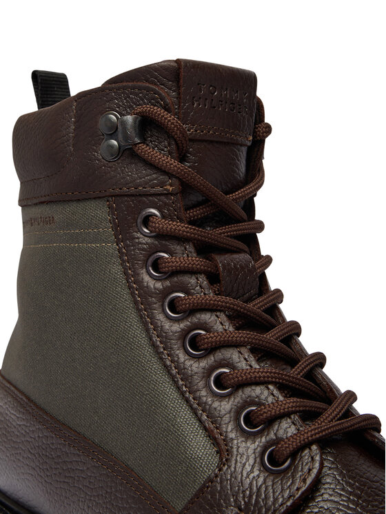 Tommy Hilfiger Tommy Hilfiger Зимни обувки Corporate Casual Mix W Wpm Boot FM0FM05988 Тъмнокафяв