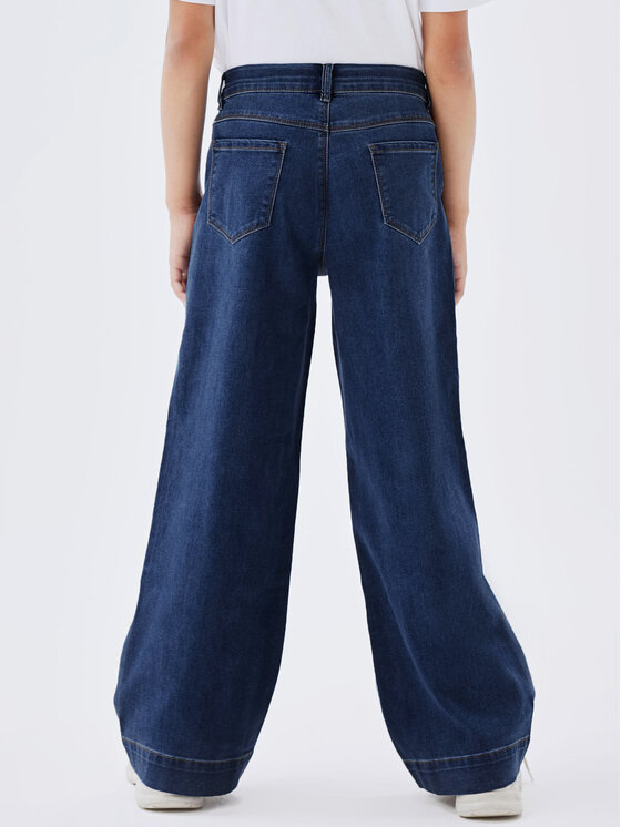 NAME IT NAME IT Jeansy 13211701 Tmavomodrá Wide Leg