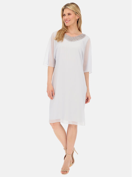 Potis & Verso Potis & Verso Sukienka koktajlowa Helen Szary Regular Fit